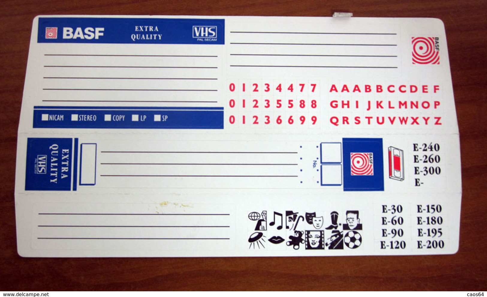 STICKERS VHS BASF - Other & Unclassified