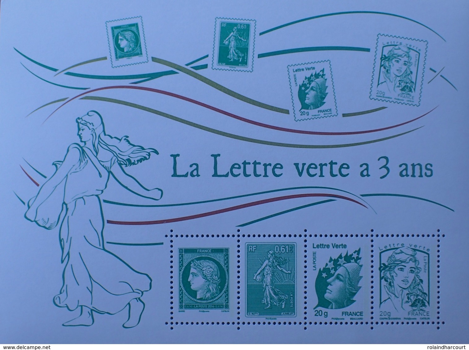 PTT/953 - 2014 - FRANCE - LA LETTRE VERTE A 3 ANS - BLOC N°F4908 NEUF** - Neufs