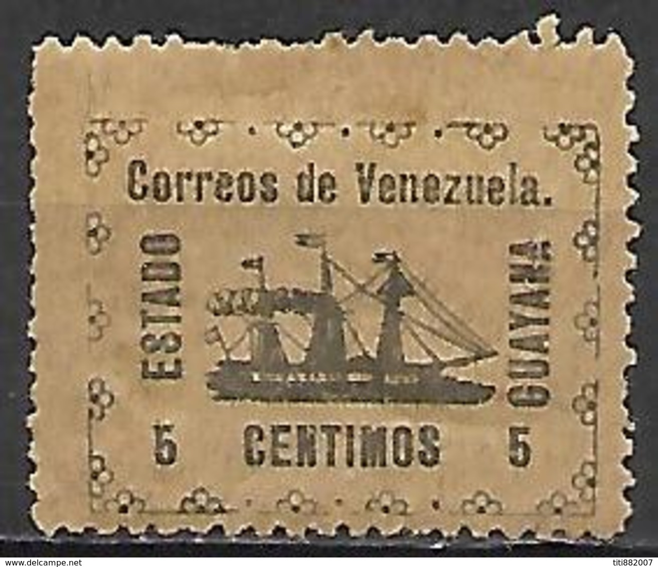 VENEZUELA.   1903.   Y&T N° 87 *.     Bateau  /  Voilier.   Cote 45,00 Euros - Venezuela