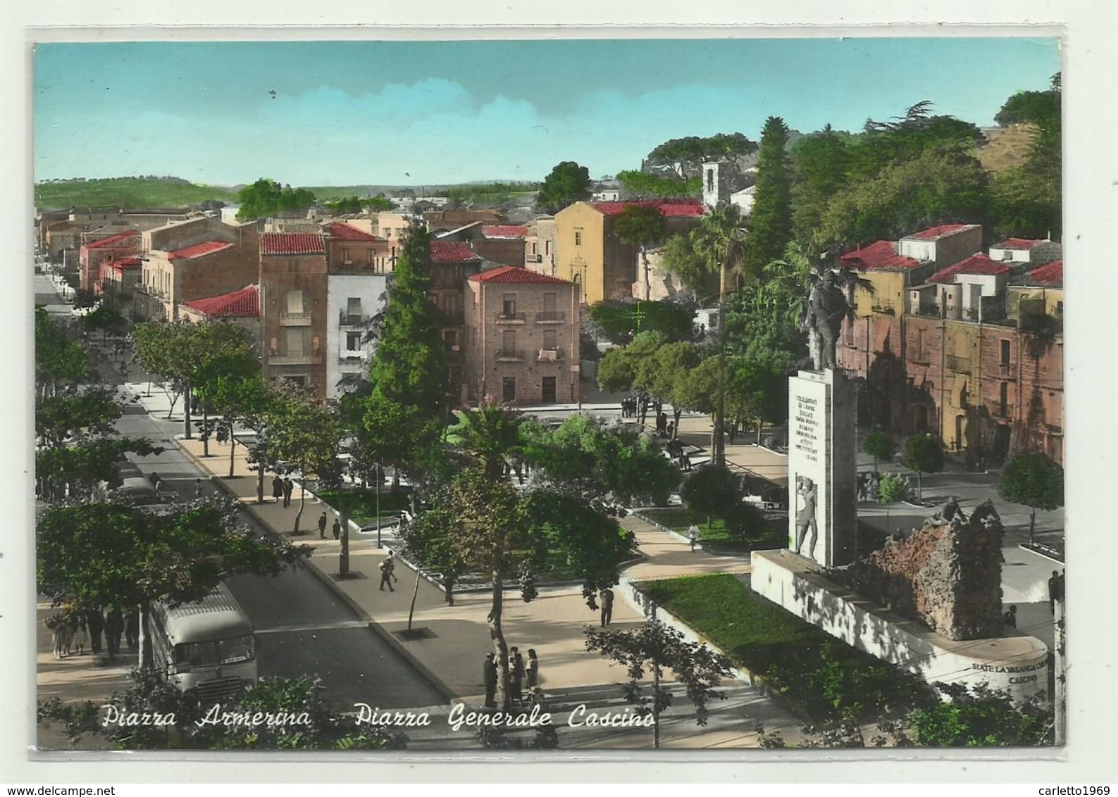 PIAZZA AMERINA - PIAZZA GENERALE CASCINO    VIAGGIATA   FG - Enna