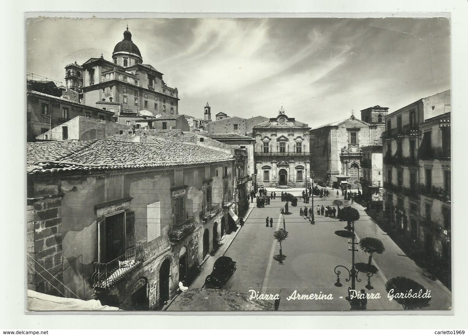 PIAZZA AMERINA - PIAZZA GARIBALDI   VIAGGIATA   FG - Enna