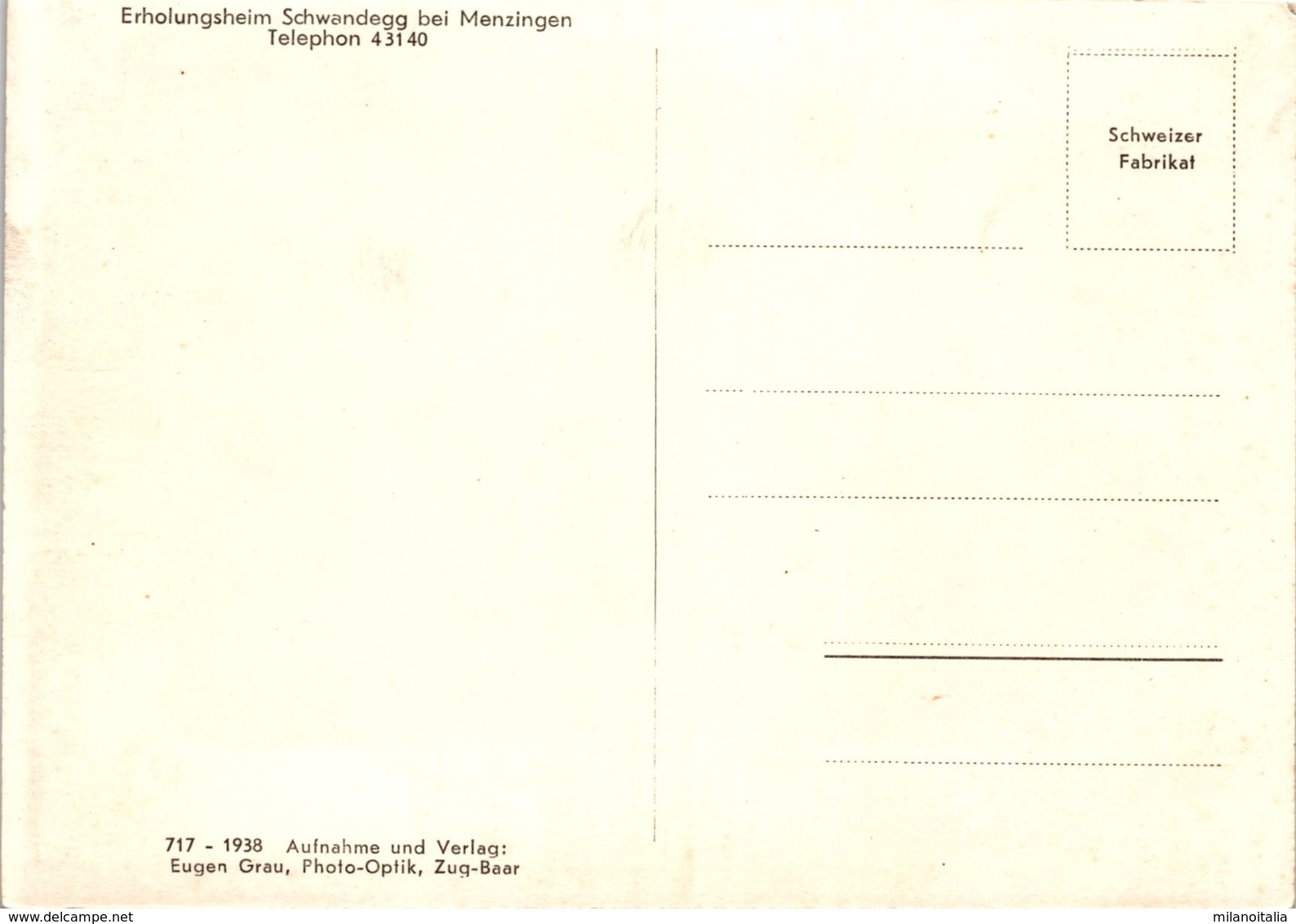 Elisabethen-Kapelle Schwandegg-Menzingen (717-1938) - Menzingen