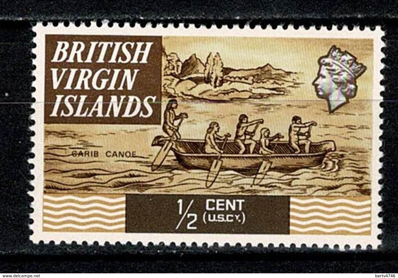 Btitish Virgin Islands 1970 Yv 204** Carib Canoe  MNH - British Virgin Islands