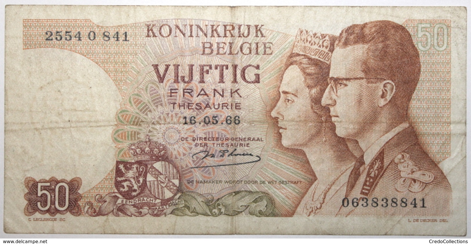 Belgique - 50 Francs - 1964 - PICK 139a.1 - TTB - Autres & Non Classés