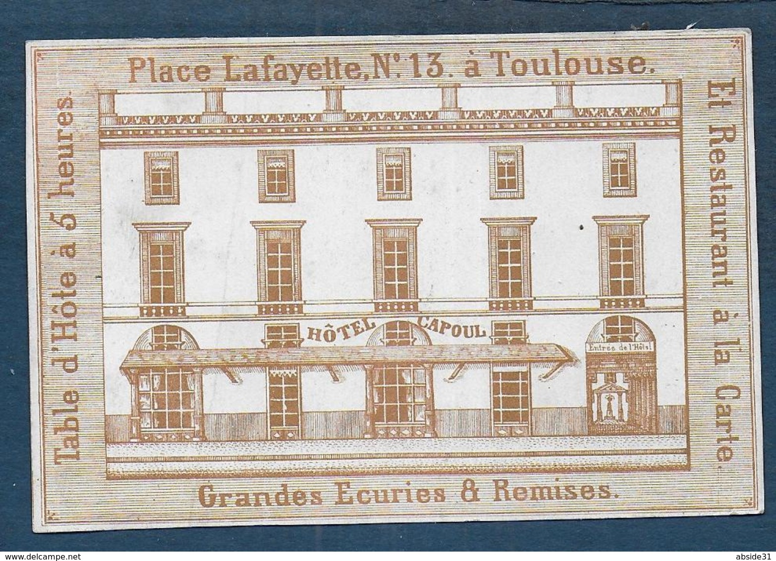 Calendrier Pour Les Années 1843 , 1844 , 1845 , 1846 , 1847 - Toulouse Hôtel Capoul - Kleinformat : ...-1900