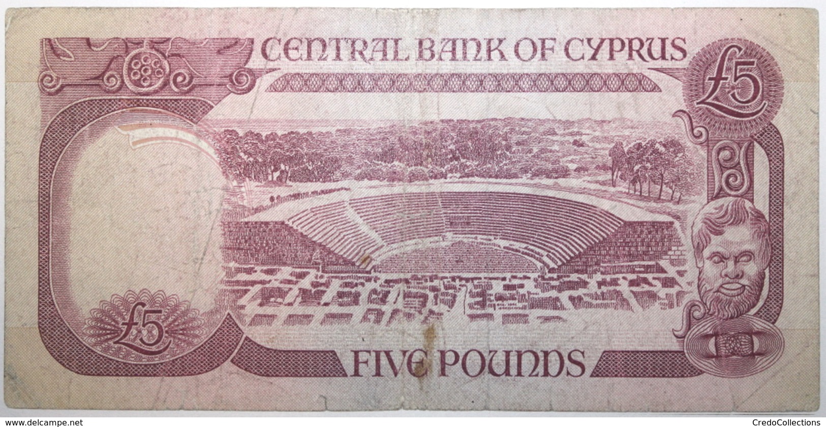 Chypre - 5 Pounds - 1990 - PICK 54a - TB+ - Chipre