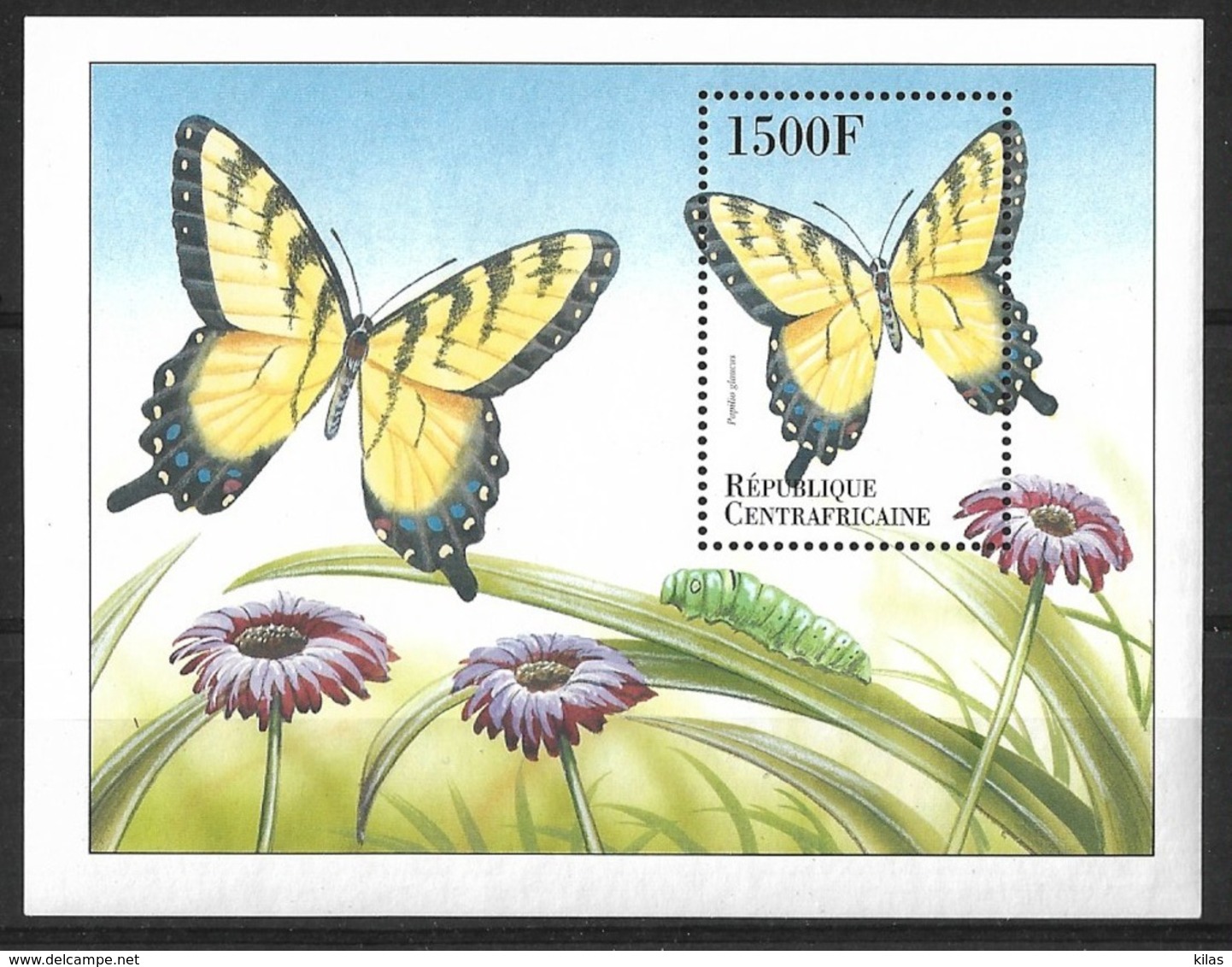 CENTRAL AFRICAN REPUBLIC 1999 Butterflies, MNH - Schmetterlinge