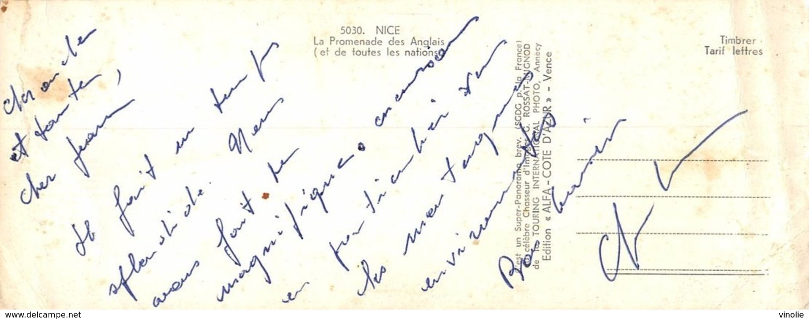 G.F.20-059 : CARTE PANORAMIQUE DE NICE - Autres & Non Classés