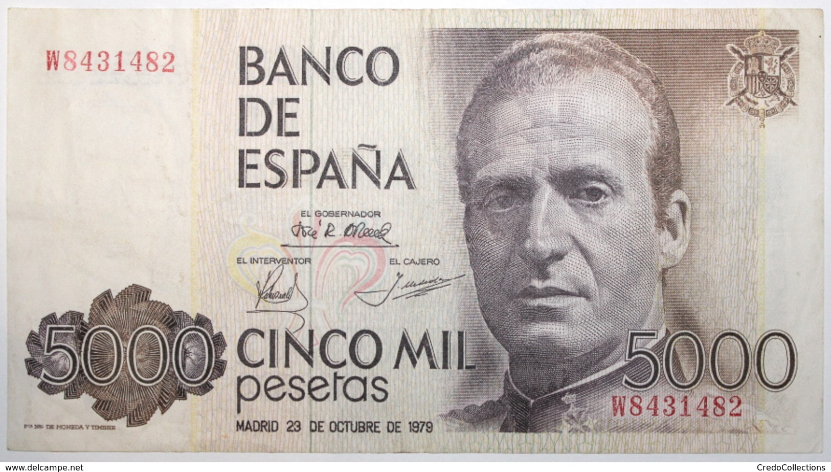 Espagne - 5000 Pesetas - 1979 - PICK 160a.2 - TTB - [ 4] 1975-… : Juan Carlos I