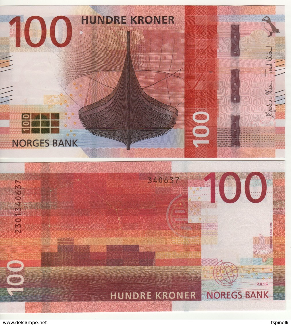 NORWAY  New Attractive  100 Kr  2018  ( P54 )  UNC - Norway