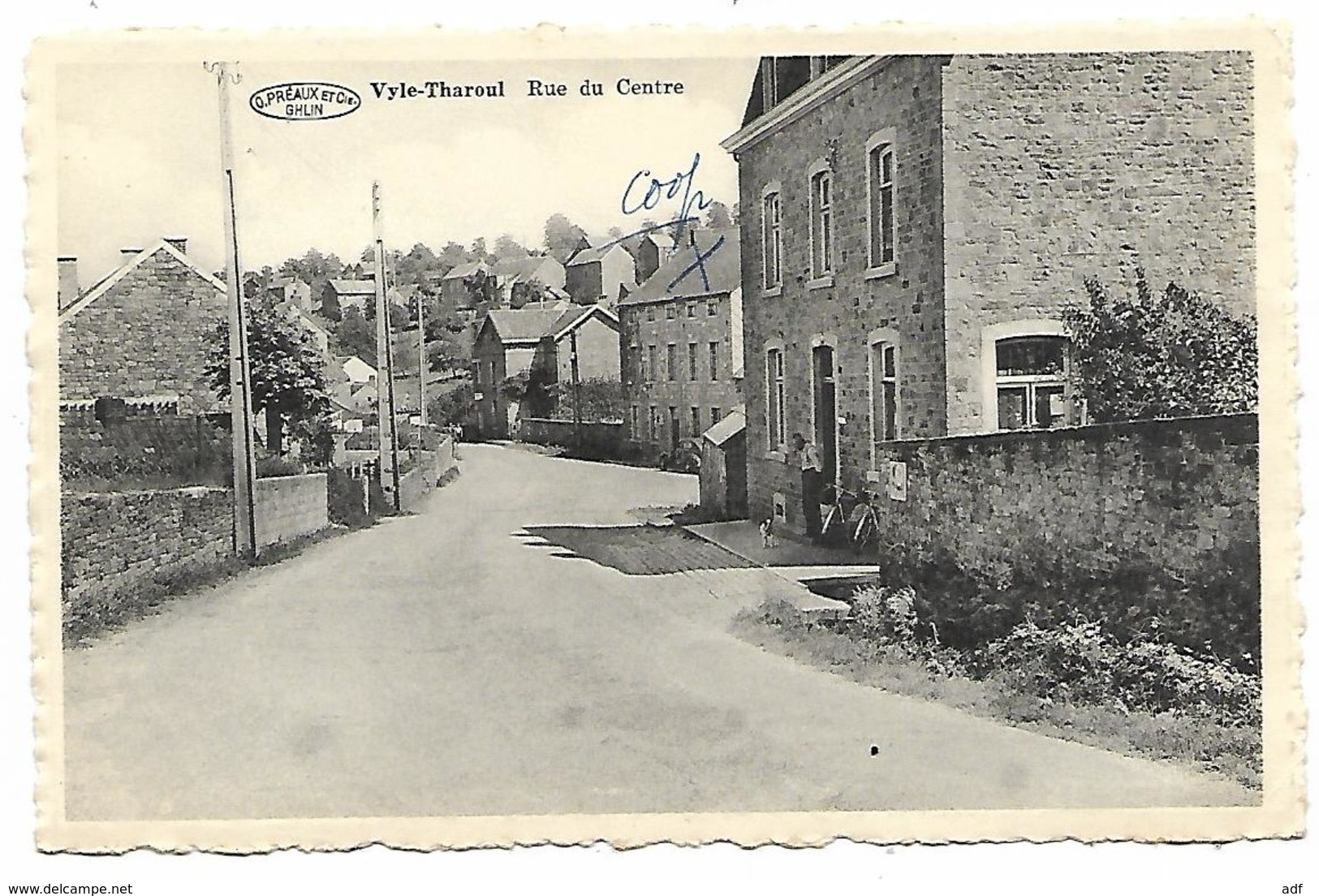 CPSM VYLE ET THAROUL, RUE DU CENTRE, Petite Animation, Format 9cm Sur 14cm Environ, MARCHIN, PROVINCE DE LIEGE, BELGIQUE - Marchin