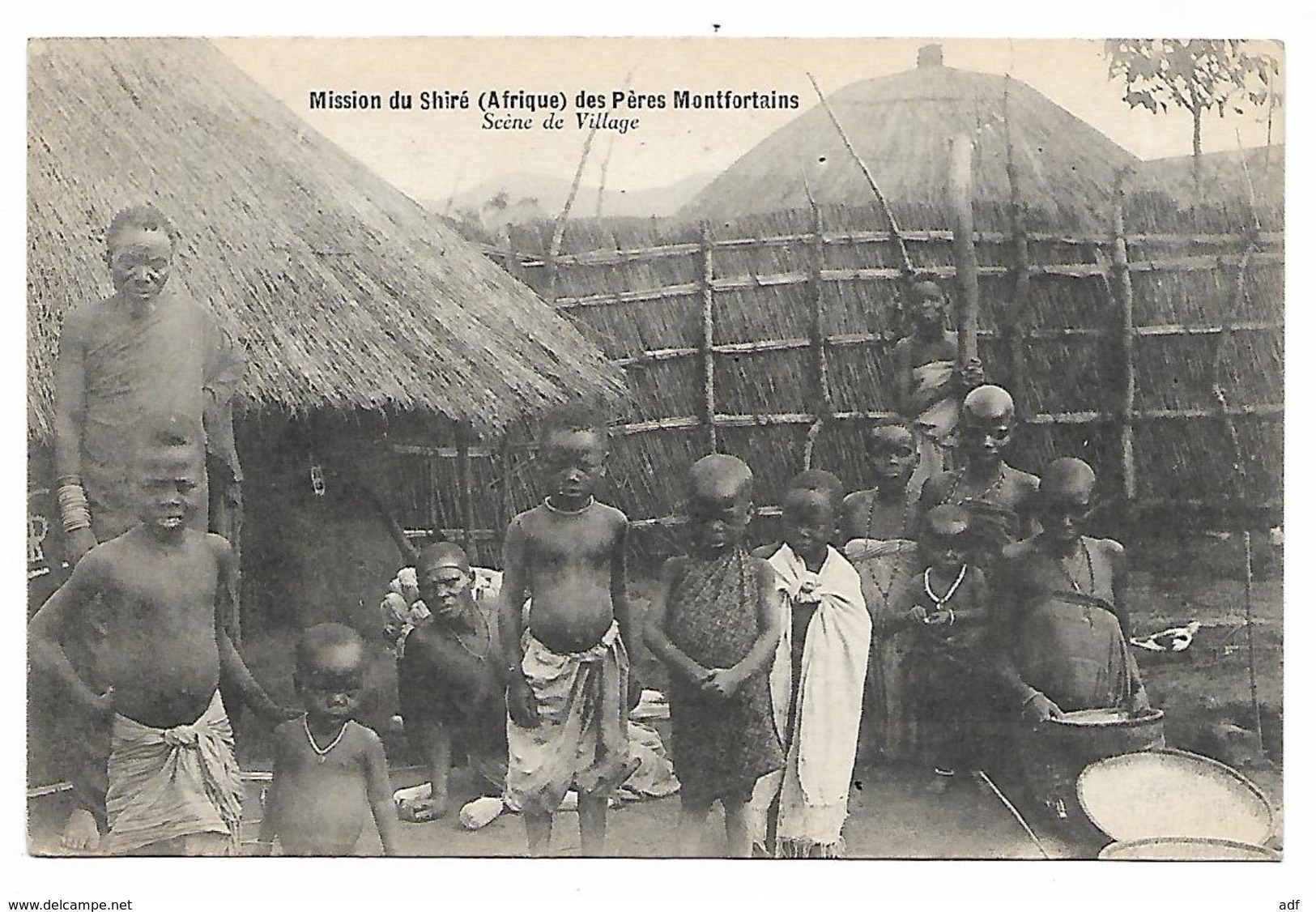 CPA MISSION DU SHIRE DES PERES MONTFORTAINS, SCENE DE VILLAGE, ETHIOPIE - Ethiopie