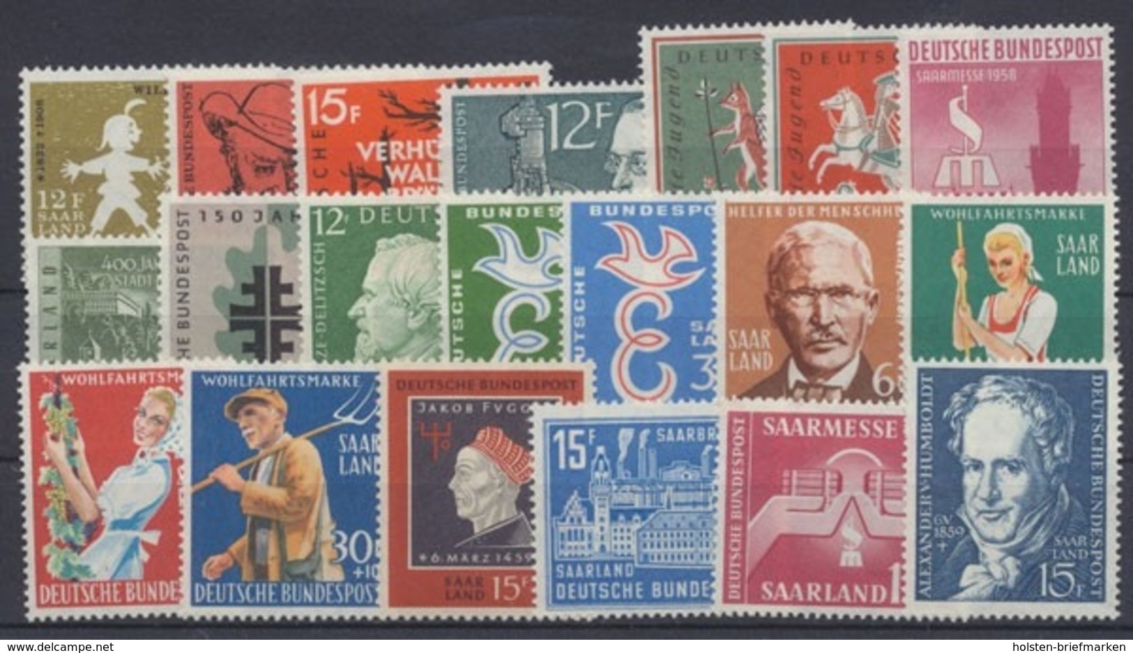 Saarland, MiNr. 429-448, Jahrgänge 1958-1959, Postfrisch / MNH - Sonstige & Ohne Zuordnung