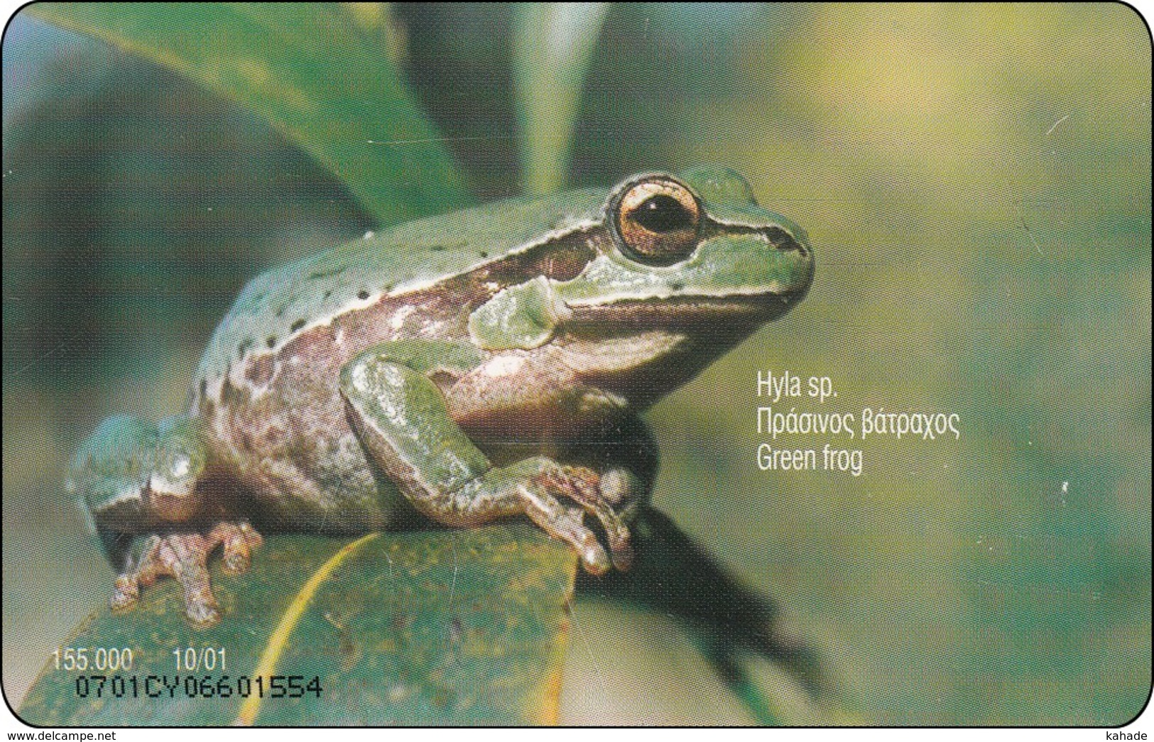 Cypern Chip Phonecard Green Frog Frosch - Aviones