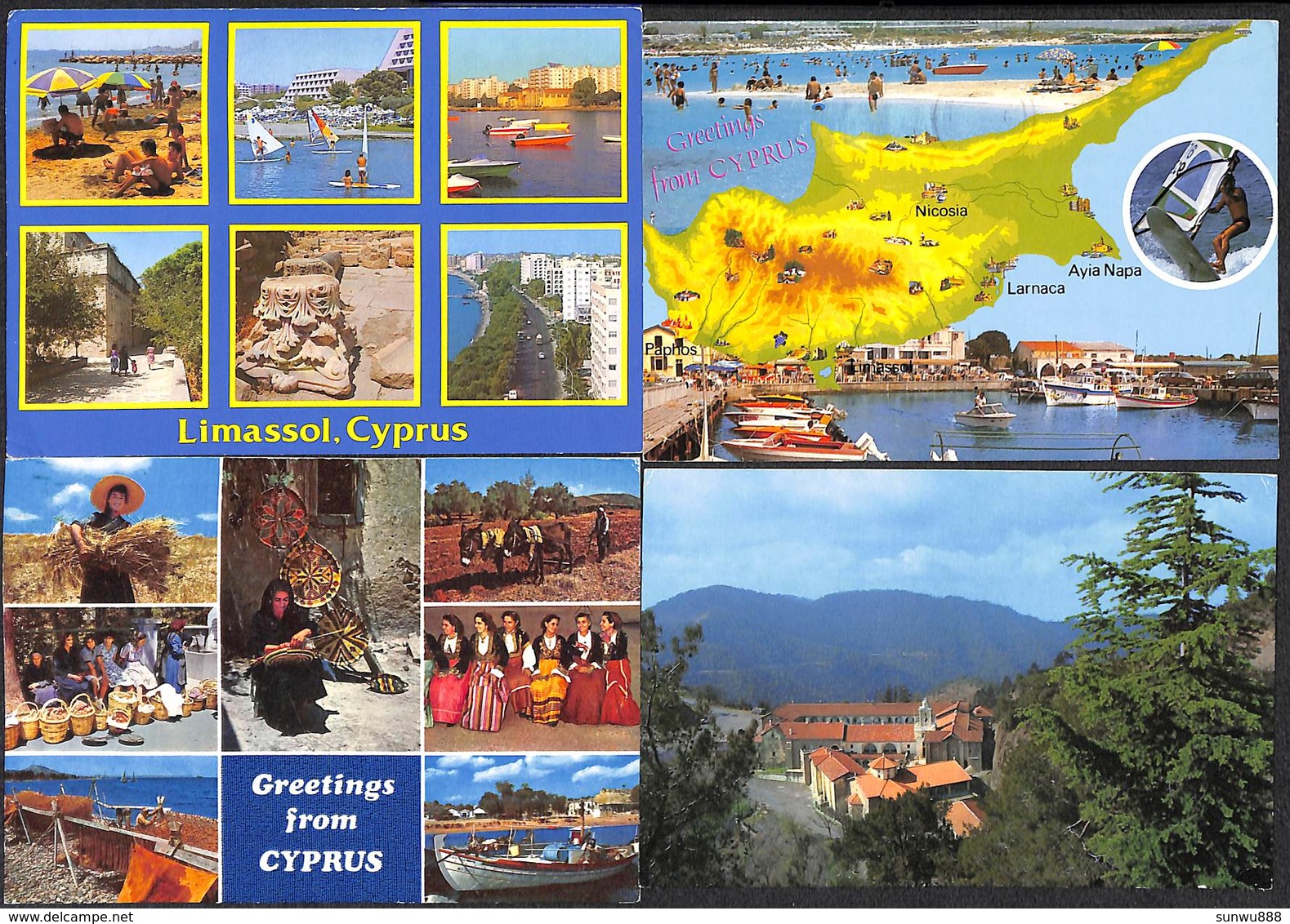 Chypre - Cyprus - Gentle Lot 4 Postcards (see Scans, Little Price) - Cyprus