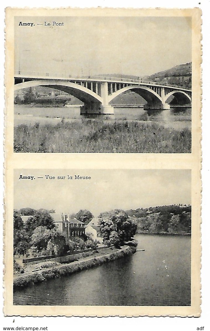 CPSM AMAY, LE PONT, VUE SUR LA MEUSE, Format 9 Cm Sur 14 Cm Environ, PROVINCE DE LIEGE, BELGIQUE - Amay