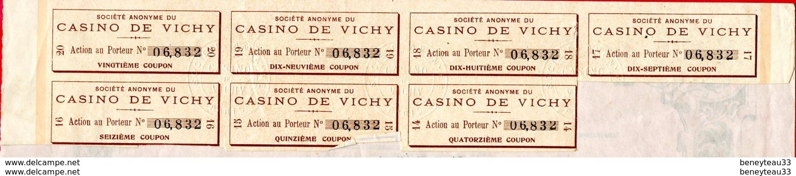 (Réf : Z633) VIEUX PAPIERS ACTIONS & TITRES CASINO DE VICHY - Casino