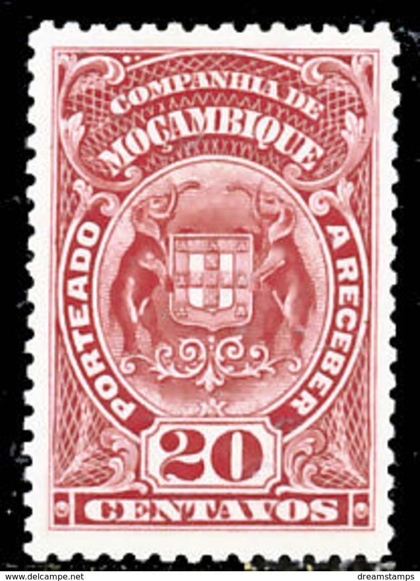 !										■■■■■ds■■ Company Postage Due 1919 AF#39b* Elephants 20 Cent 12,5 (x13007) - Mozambique