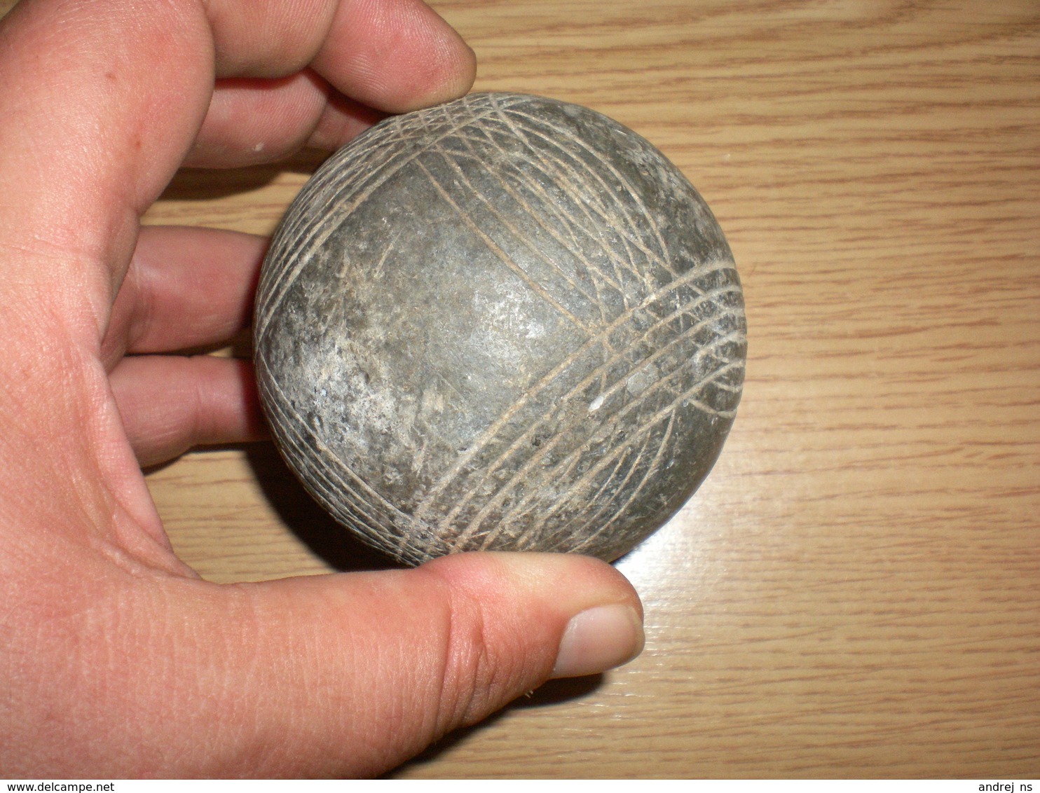 An Old Stone Ball, Probably For Some Game, Bowling Maybe Bocanje Mozda It Is Quite Difficult Diamaetr 7 Cm - Other & Unclassified