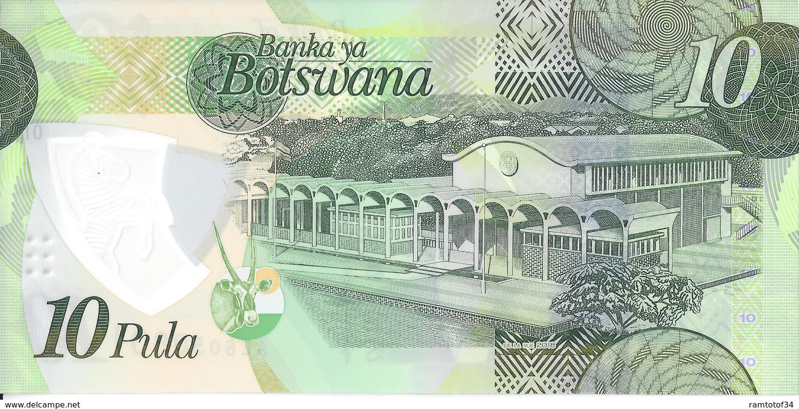 BOTSWANA - 10 Pula 2018 - UNC - Botswana