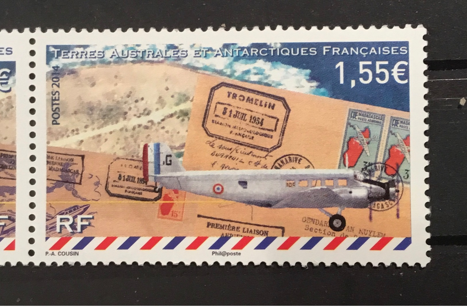 TAAF Yvette Catalog # 714-716. Strip Of Three. ‘54 AA/C-1 Toucan Flight Madagsgar To Tromlin. MNH (**) - Ungebraucht