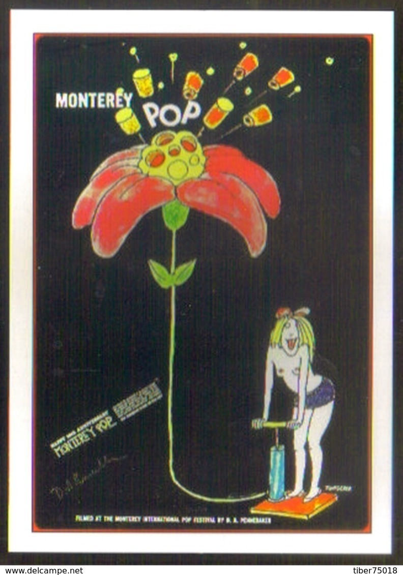 Carte Postale - Illustration Tomi Ungerer (film Affiche Cinéma) Monterey Pop - Ungerer