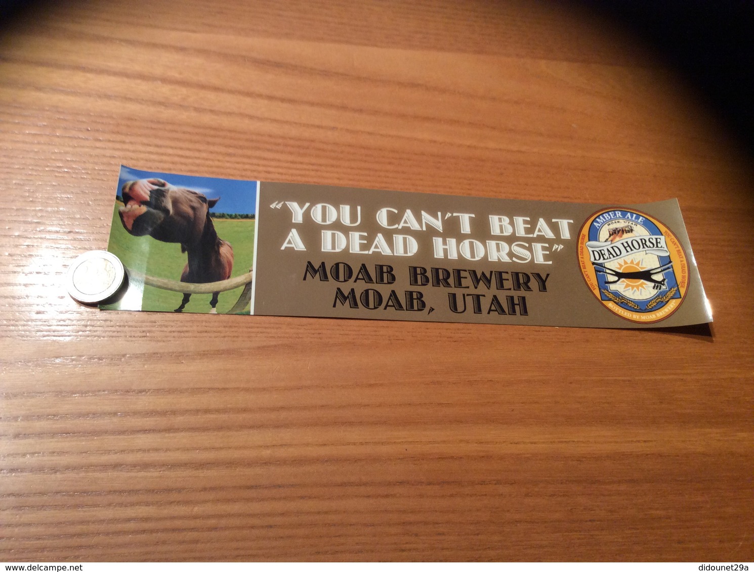 AUTOCOLLANT, Sticker «MOAB BREWERY MOAB UTAH - DEAD HORSE» (ALE, BIERE USA) - Pegatinas