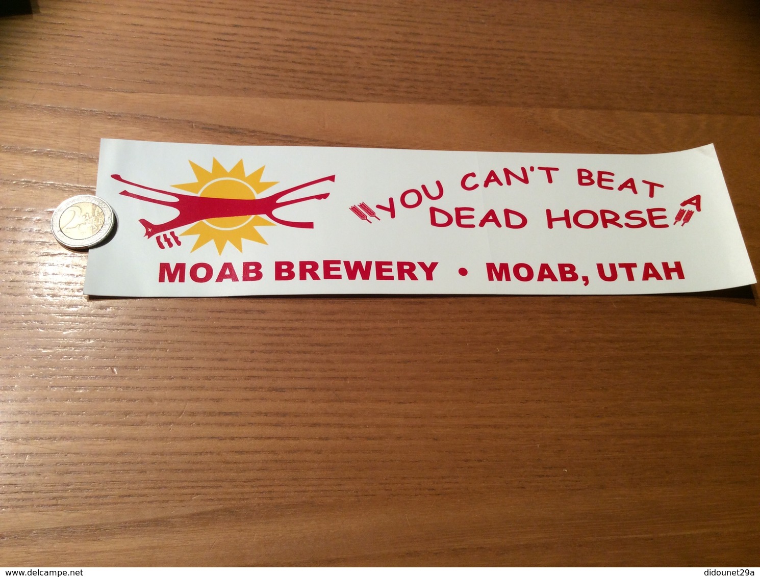 AUTOCOLLANT, Sticker «MOAB BREWERY MOAB UTAH - DEAD HORSE» (ALE, BIERE USA) - Pegatinas