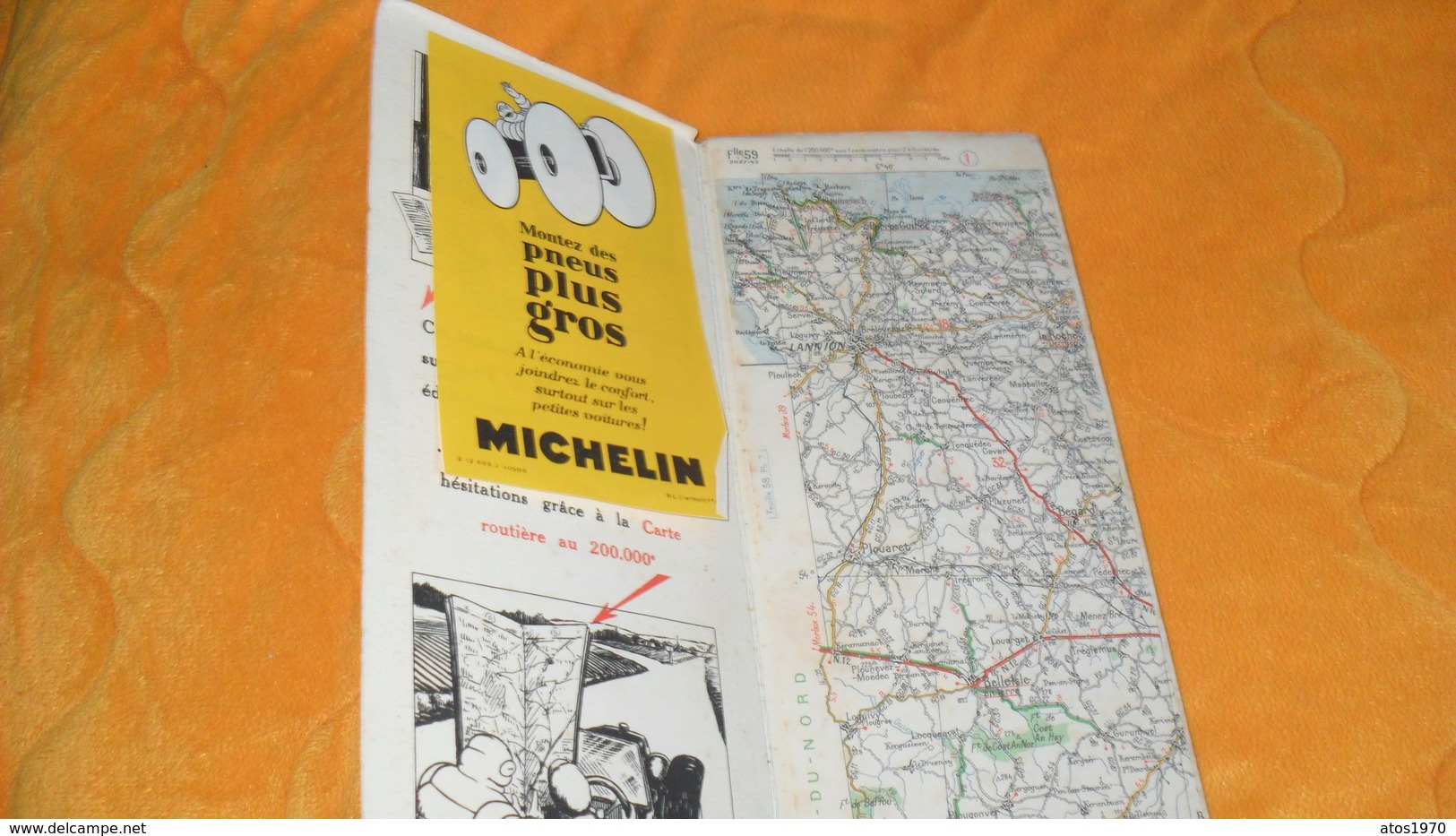 CARTE ANCIENNE MICHELIN FRANCE N°59 ST BRIEUC - RENNES..ECHELLE 1/200000..DATE ?.. - Roadmaps