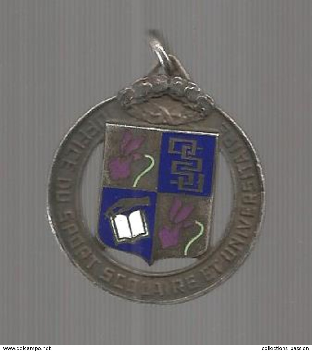 Médaille , OFFICE DU SPORT SCOLAIRE ET UNIVERSITAIRE, Championnat D'académie ,1950 , 2 Scans , Frais Fr 1.95 E - Professionals/Firms