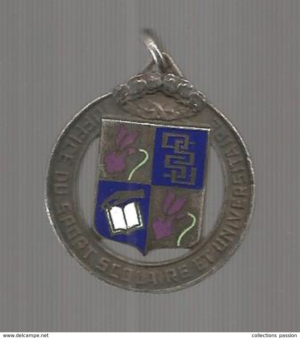 Médaille , OFFICE DU SPORT SCOLAIRE ET UNIVERSITAIRE, Championnat D'académie ,1950 , 2 Scans , Frais Fr 1.95 E - Professionals / Firms