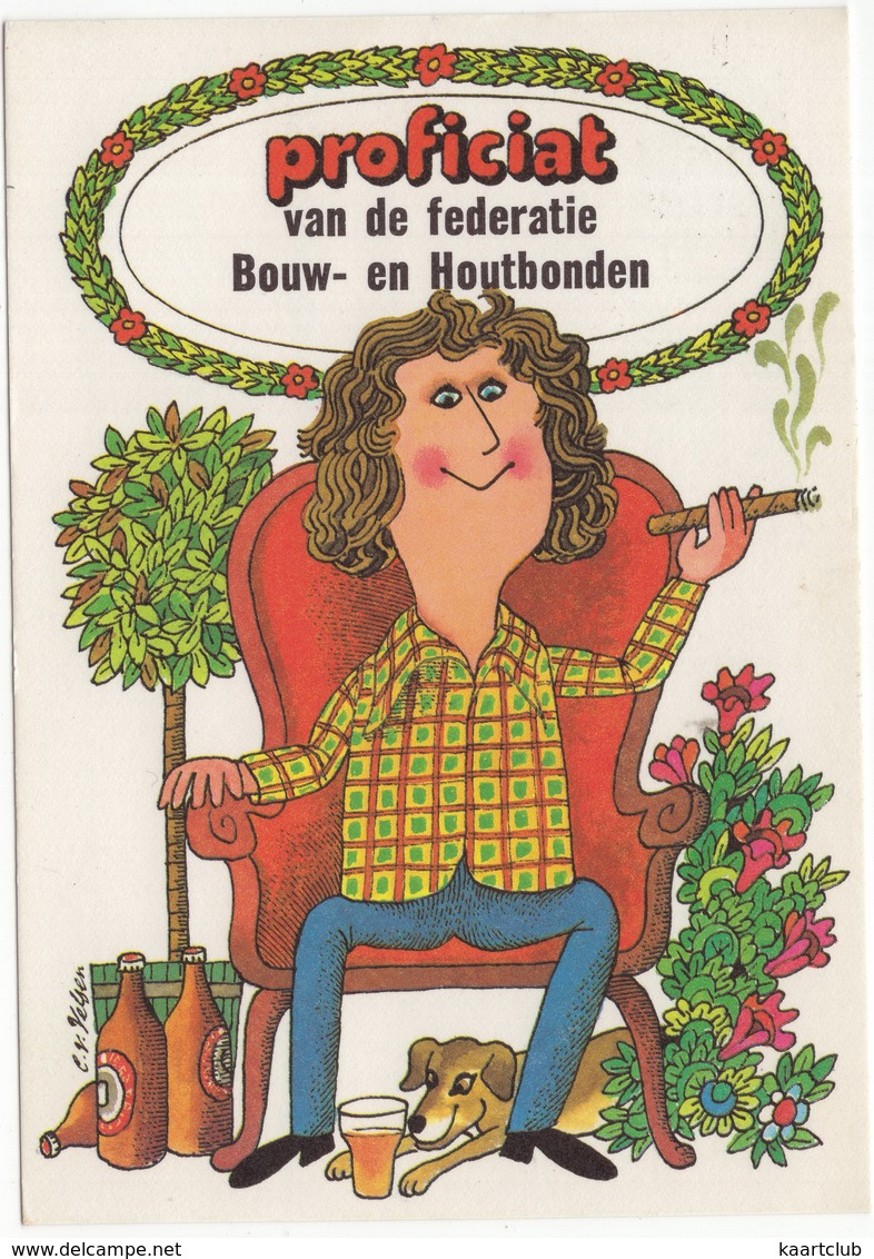 BOUW- EN HOUTBOND N.K.V. - Afdeling Utrecht - 'proficiat Van De Federatie Bouw- En Houtbonden' - (Holland) - 1977 - Labor Unions