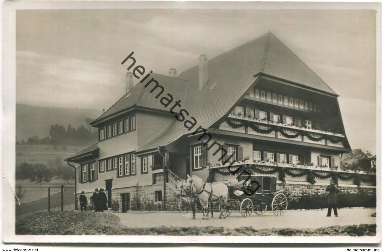 Haslach - Hansjakob-Haus - Pferdekutsche - Foto-AK - Verlag Emil Grüninger Haslach - Haslach