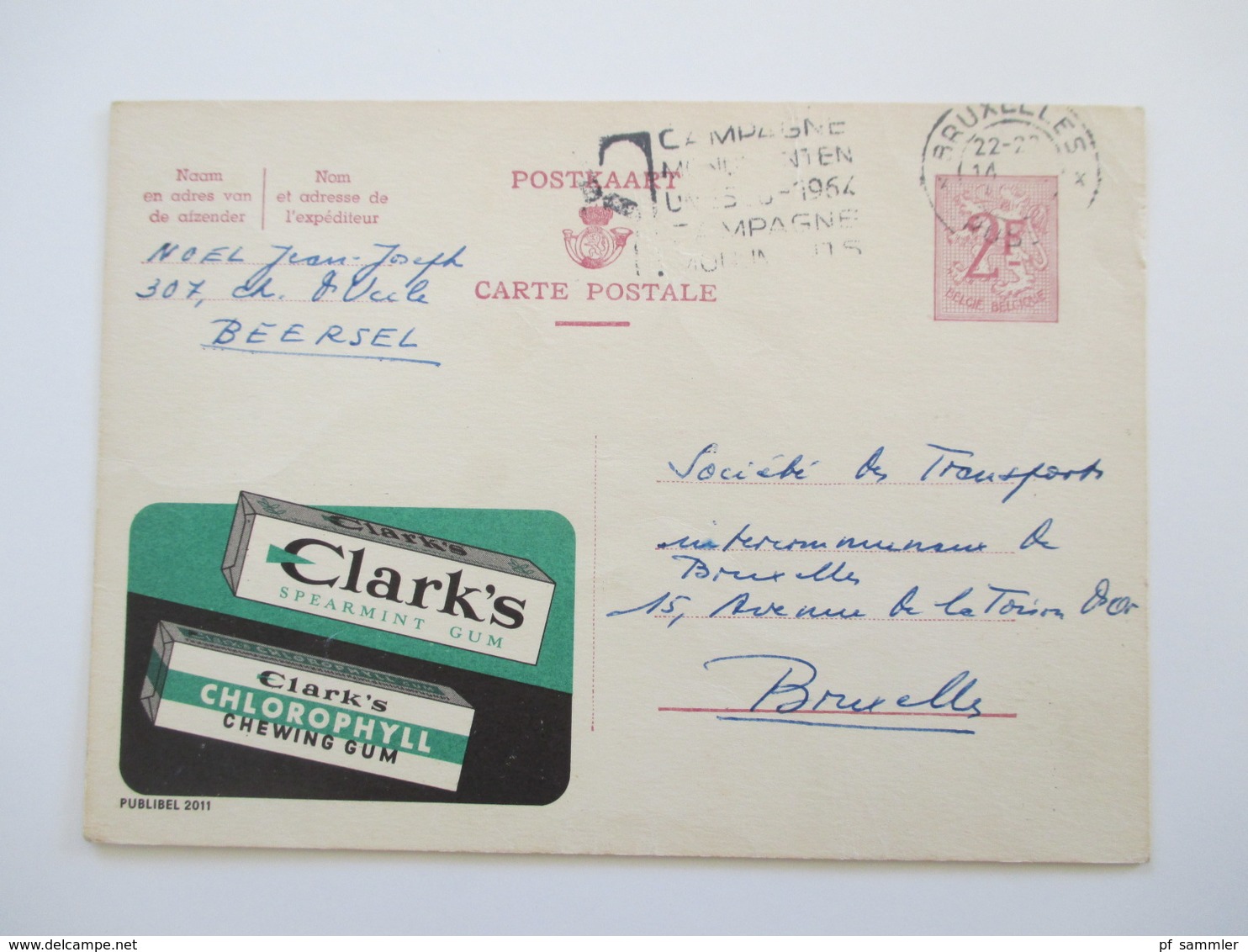 Belgien 1960 / 70er Jahre 20 Stk. Publibell Briefkaart teilweise mit Zusatzfrankturen. Verschiedene Motive