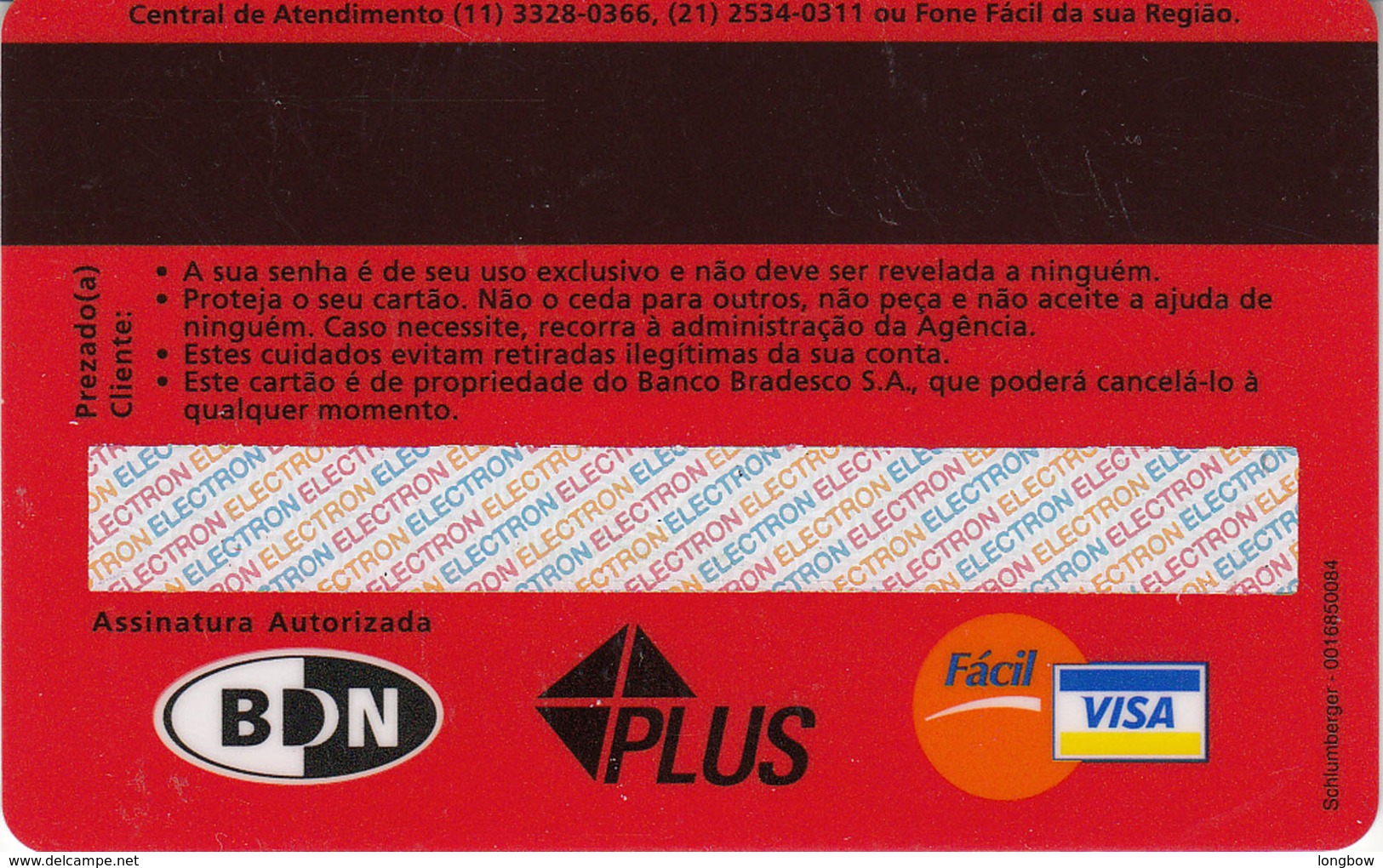 Brasil Bradesco , Visa - Carte Di Credito (scadenza Min. 10 Anni)