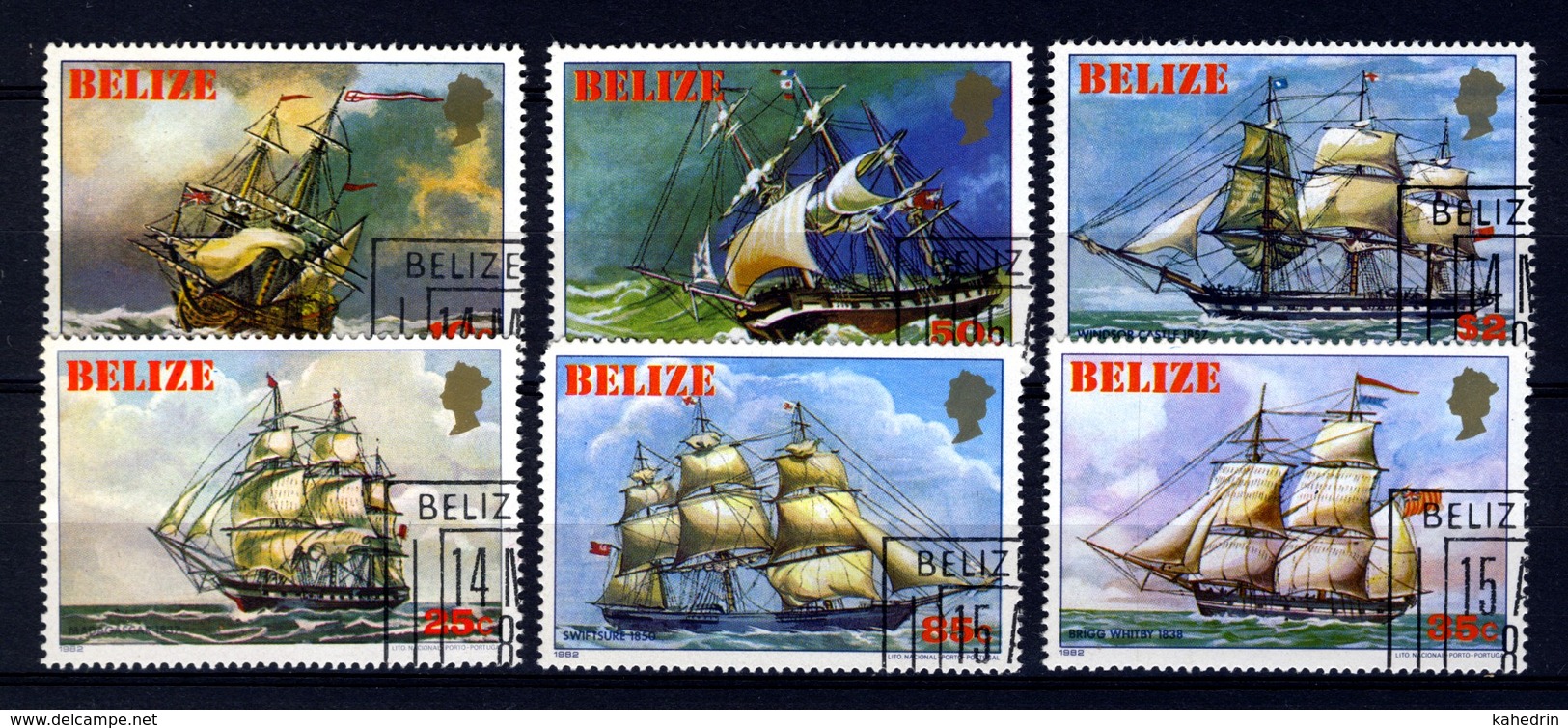 Belize 1982, Schif - Ship - Bateaux - Schip CTO (o), Used - Belize (1973-...)