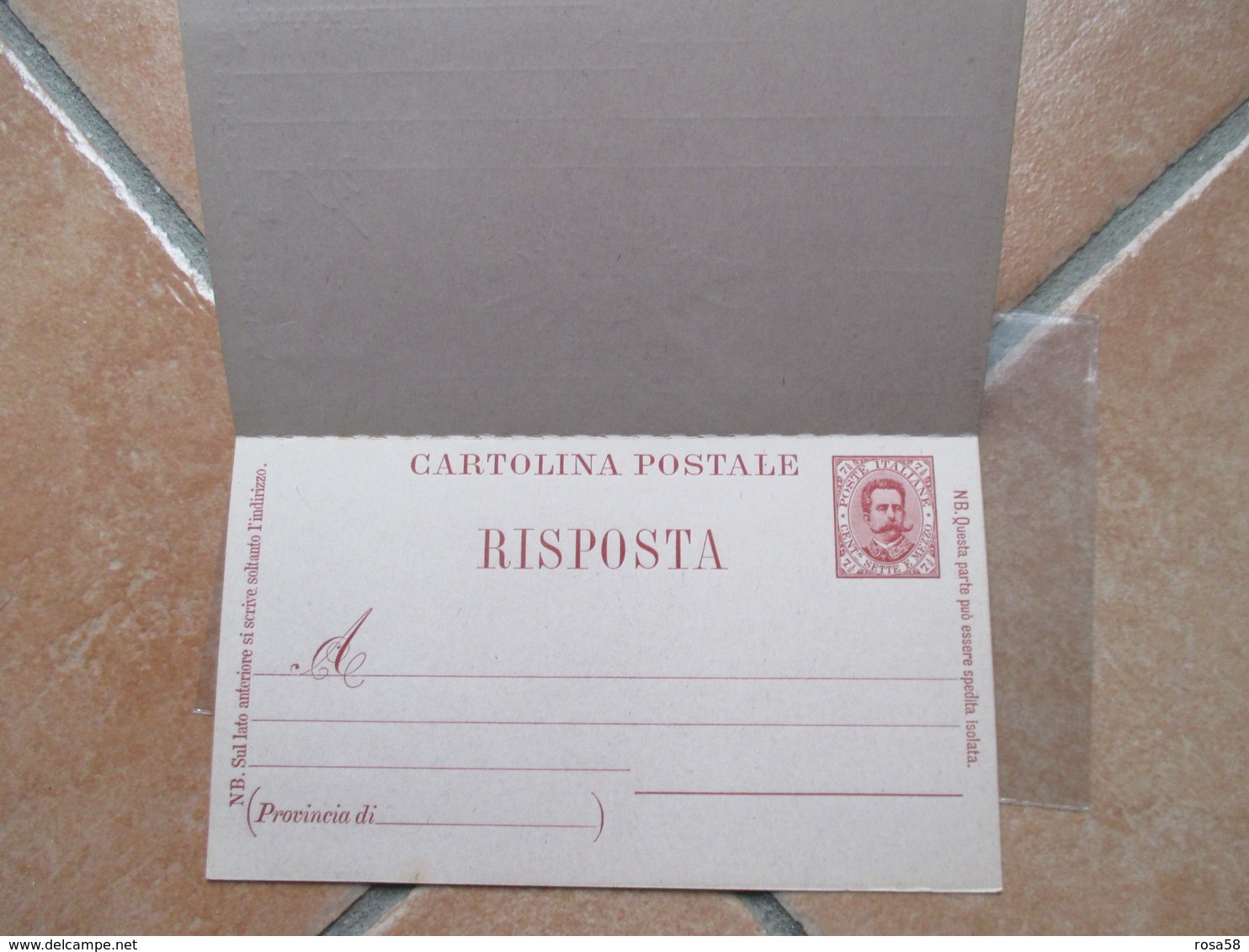 1891 Cartolina Postale Con Risposta Cent.7 1/2 NUOVA Doppia - Interi Postali