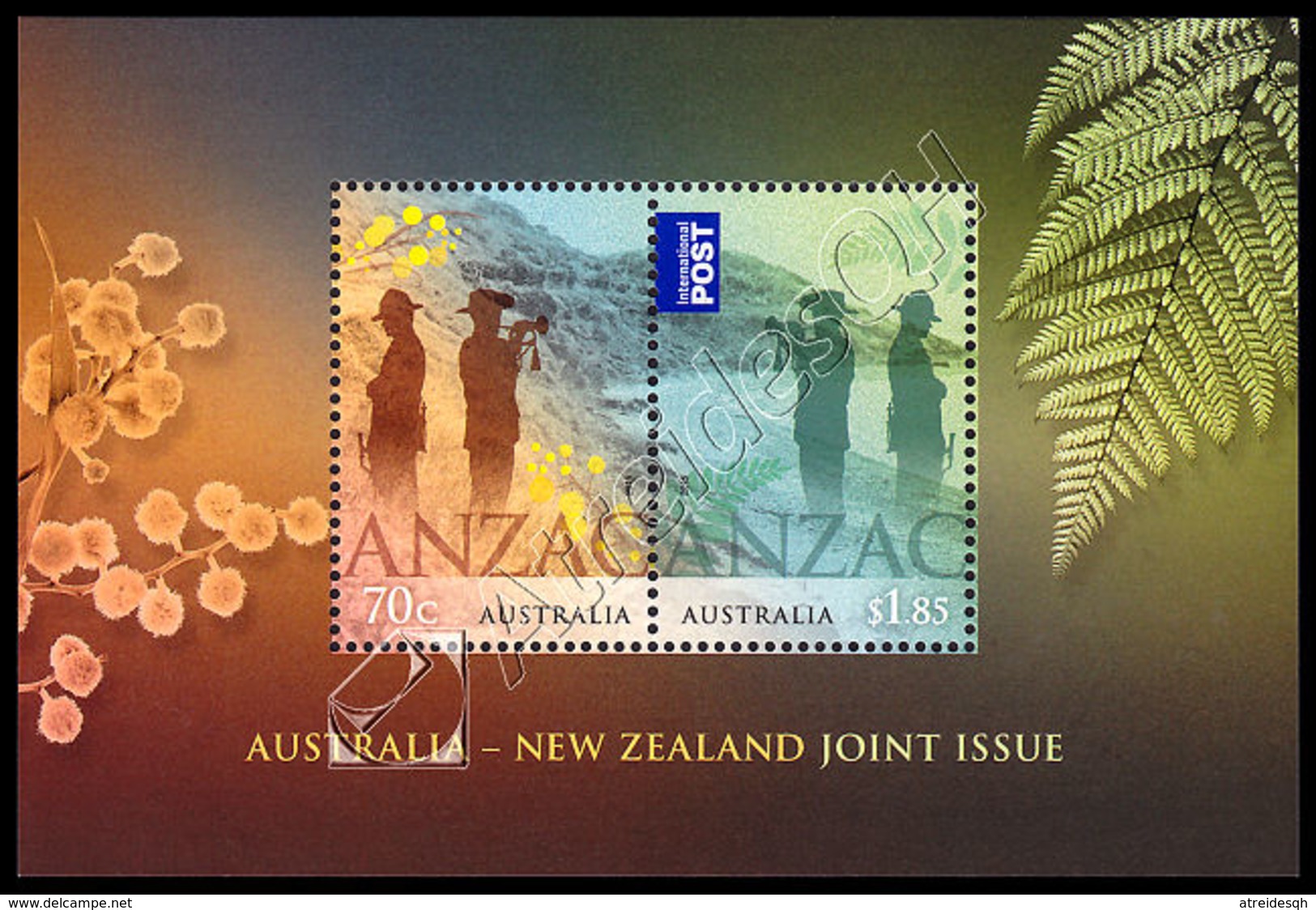 Australia-Nuova Zelanda / Australia-New Zealand 2015: 2 Foglietti ANZAC / ANZAC, 2 S/S ** - Joint Issues