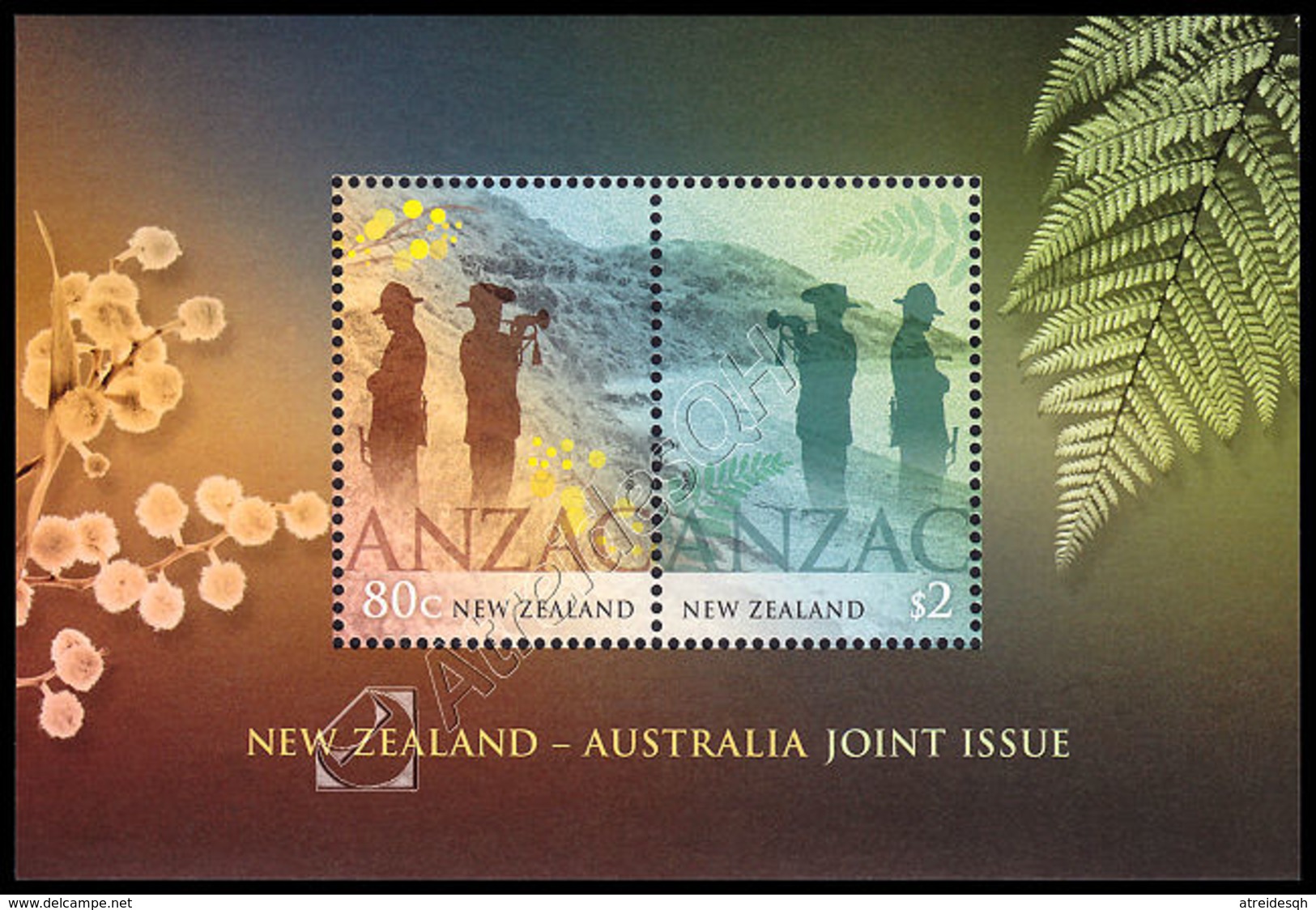 Australia-Nuova Zelanda / Australia-New Zealand 2015: 2 Foglietti ANZAC / ANZAC, 2 S/S ** - Joint Issues