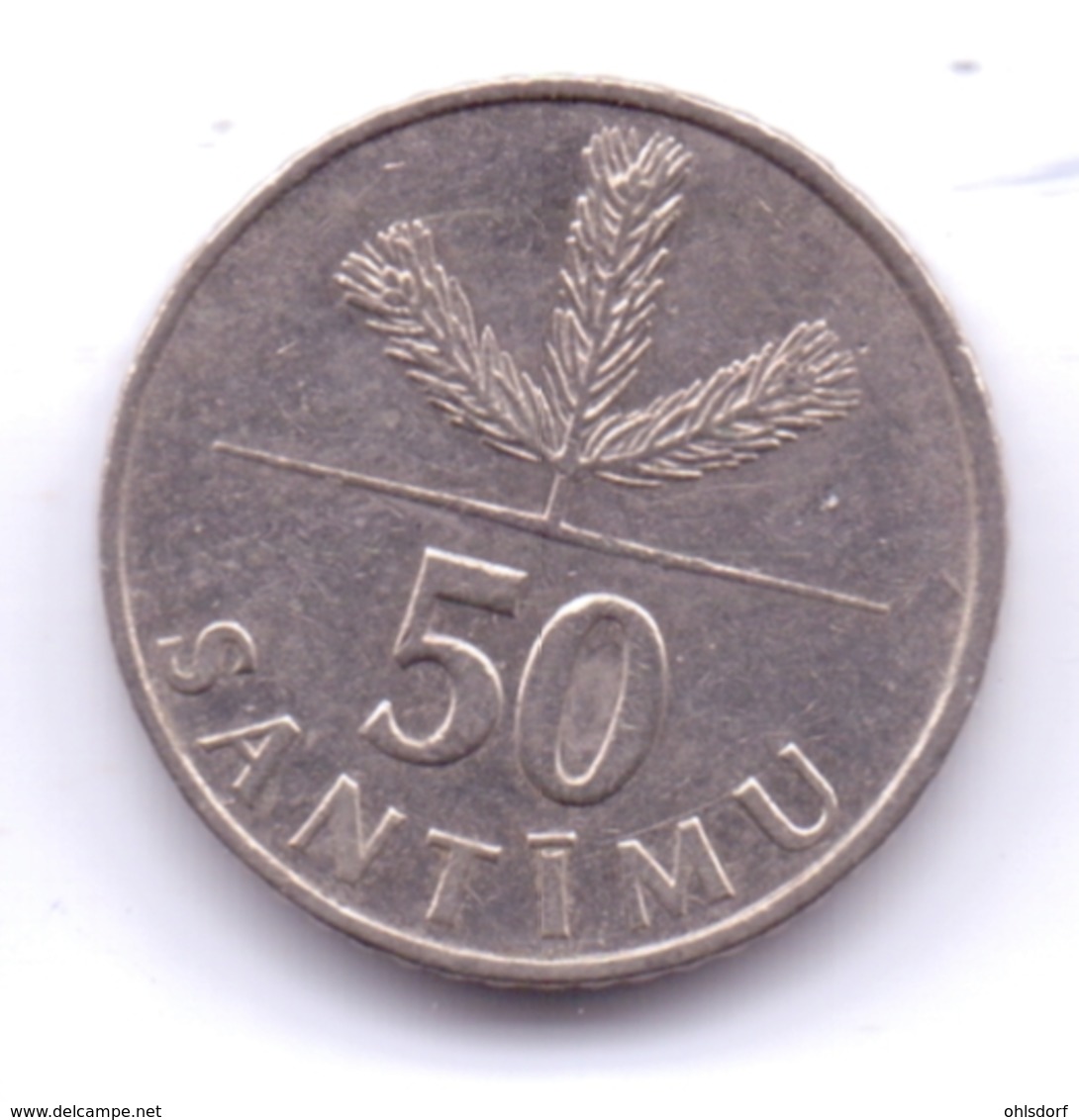 LATVIA 1992: 50 Santimu, KM 13 - Letland