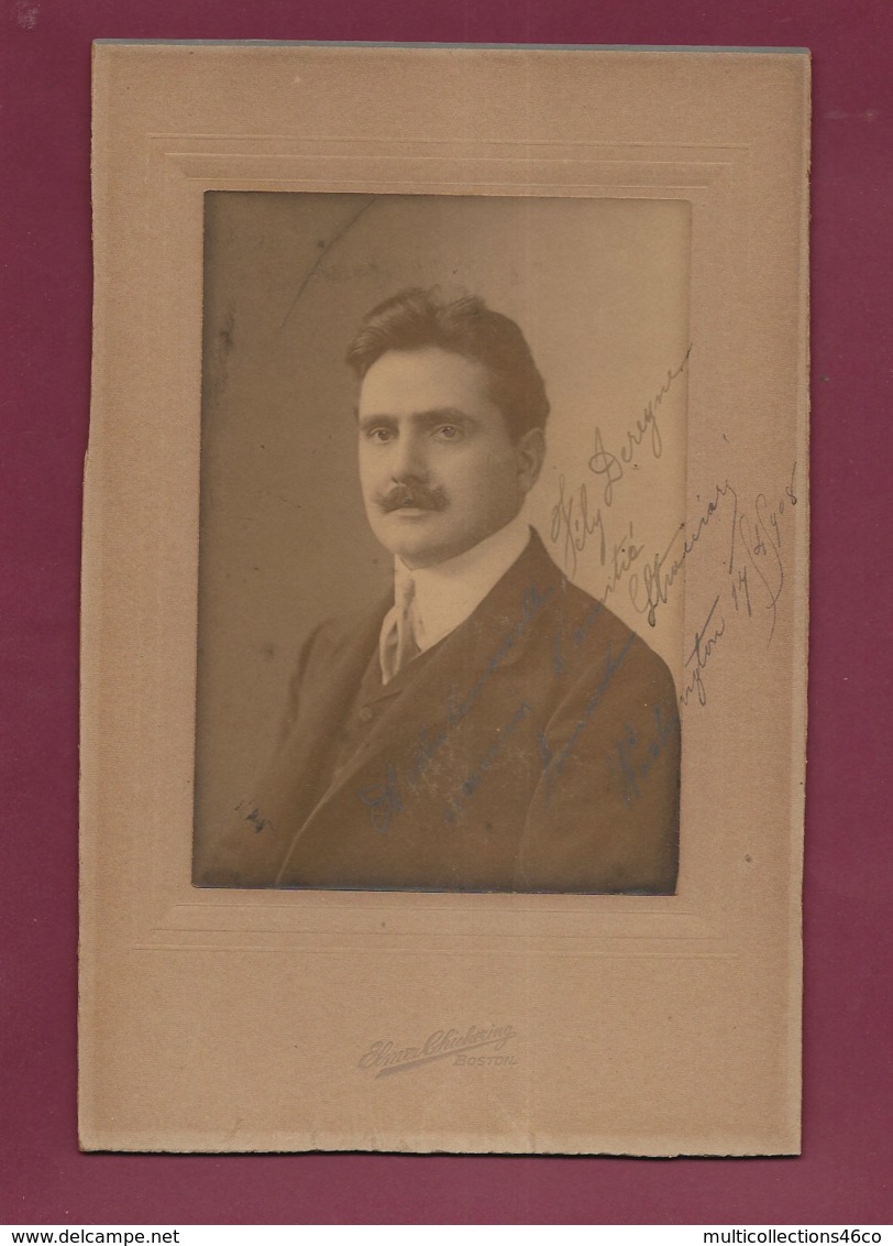 290520 - PHOTO ANCIENNE Photographer Elmer CHICKERING BOSTON - Homme Moustachu 1908 UNITED STATES - Boston