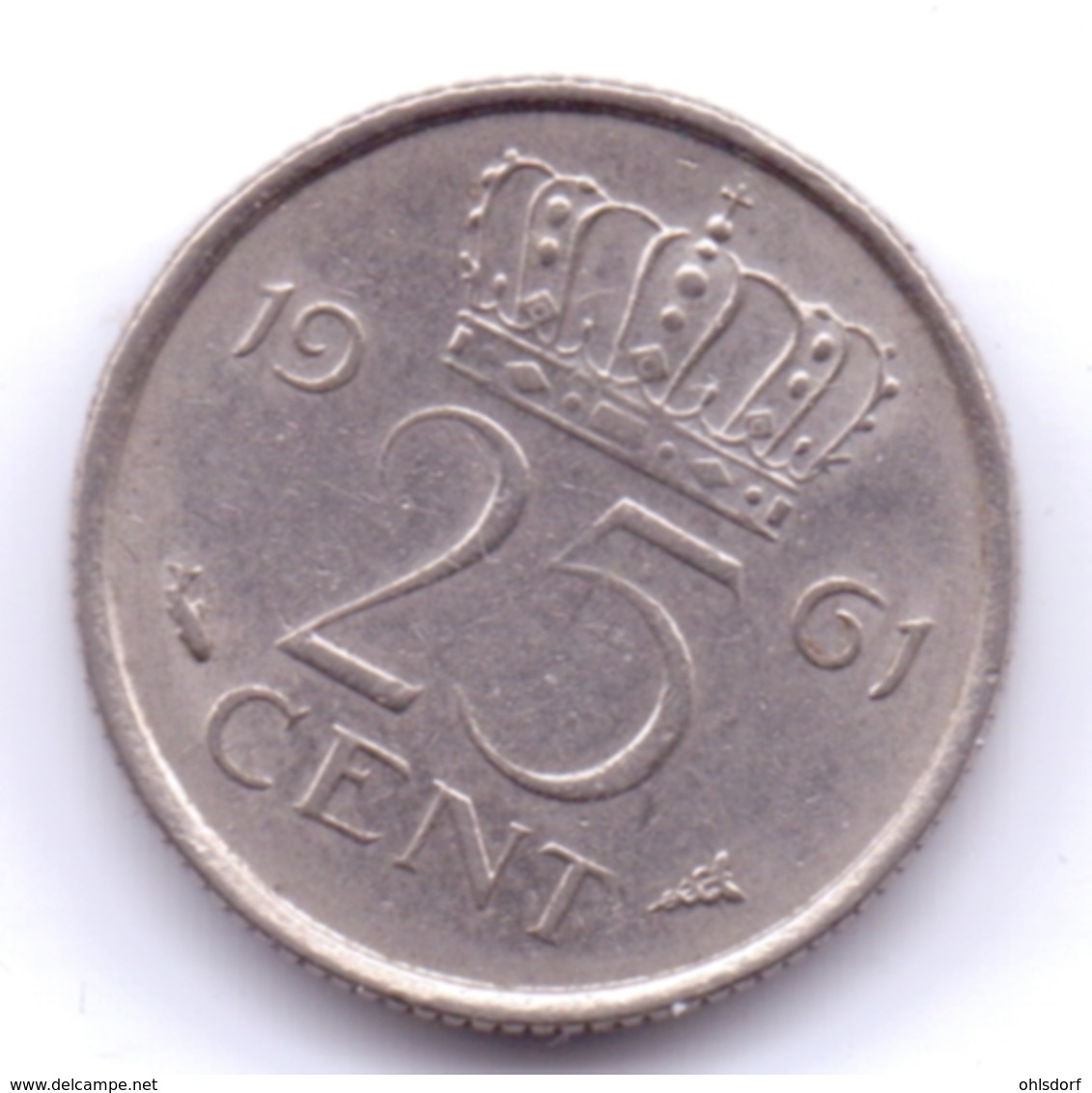 NEDERLAND 1961: 25 Cents, KM 183 - 1948-1980 : Juliana