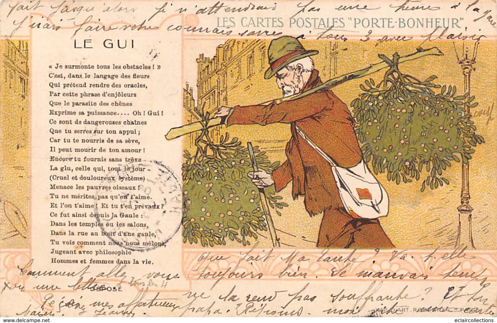 Thème: Carte Postale:       Carte Porte-Bonheur. Le Gui     (Voir Scan) - Autres & Non Classés