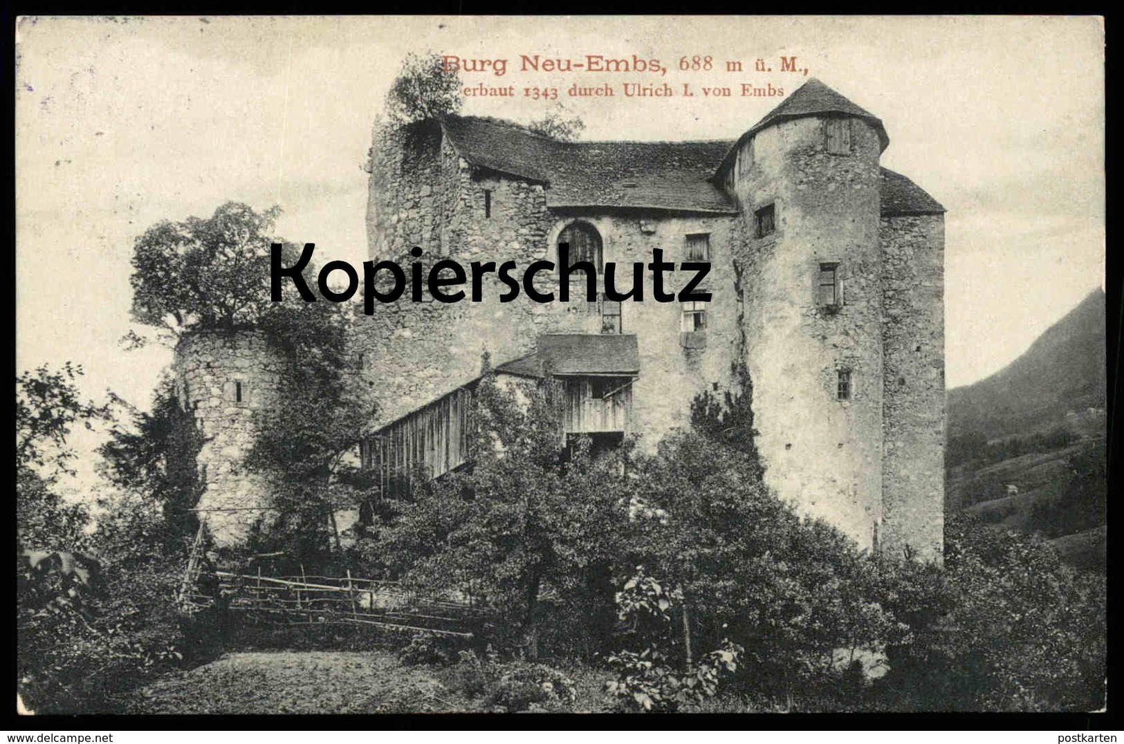 ALTE POSTKARTE SCHLOSS NEU-EMBS NEU-EMS NEUEMS GLOPPER HOHENEMS VORARLBERG Chateau Castle Ansichtskarte Cpa AK Postcard - Hohenems