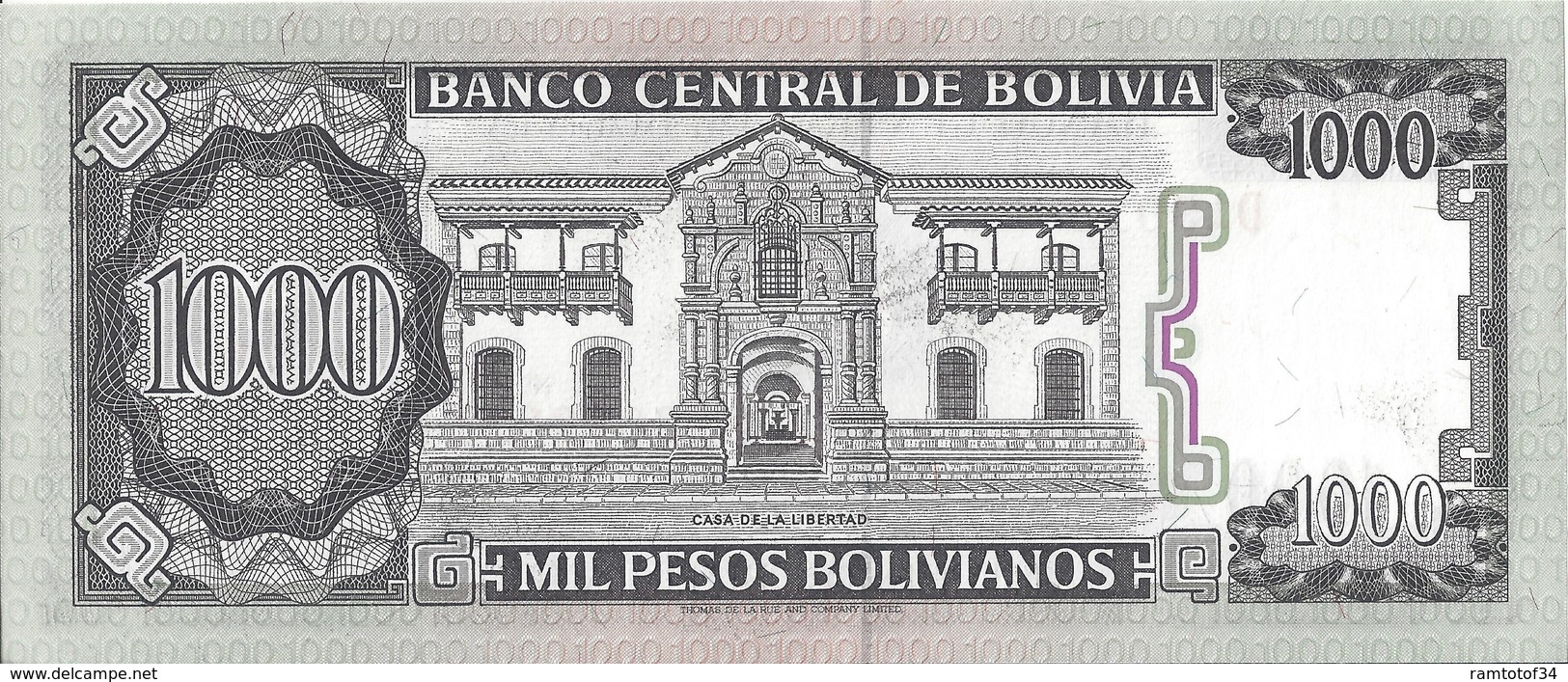 BOLIVIE - 1000 Pesos Bolivianos 1982 - UNC - Bolivien