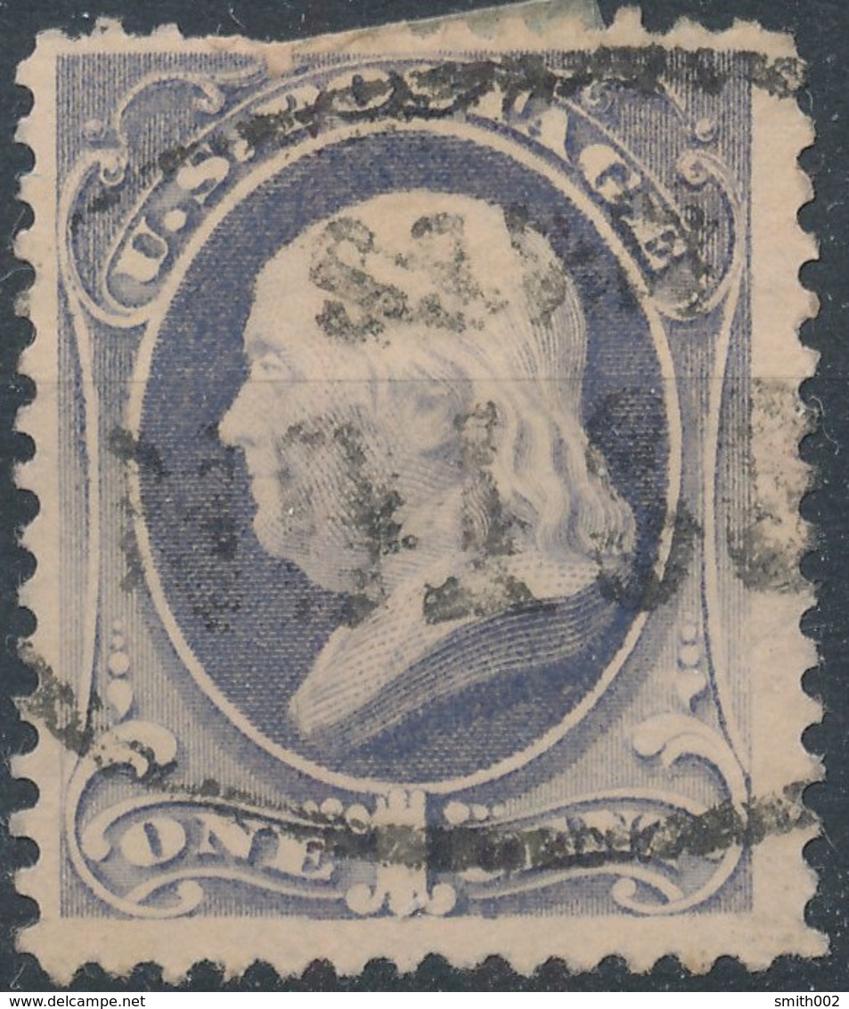 USA - 1870, US36, Benjamin Franklin, 1c - Oblitérés