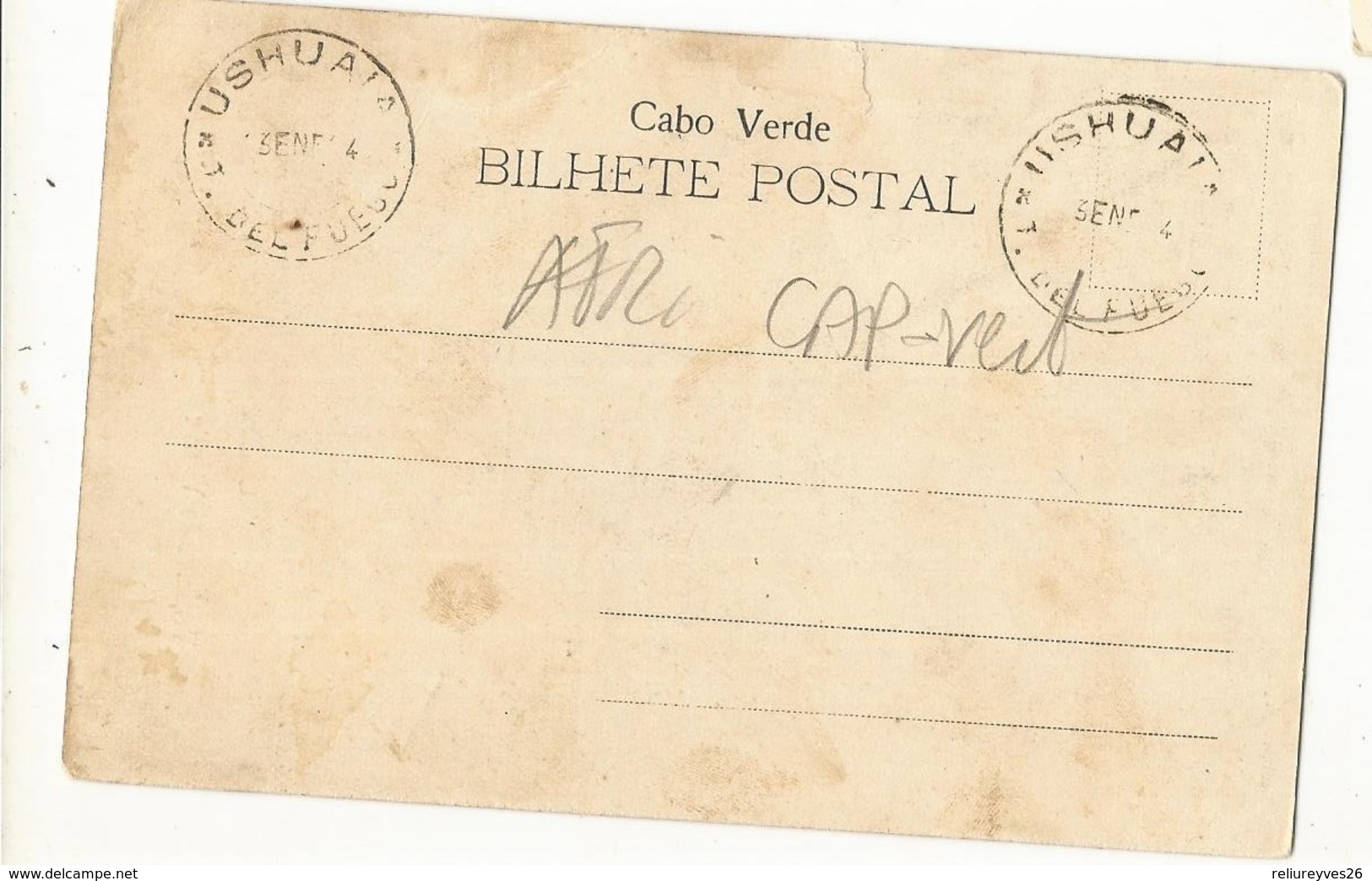 CPA, Précurseur ,Capo Verde , Sao Vicente, Muther Com Filho ,Ed. Dos Simple 1904 - Cap Vert