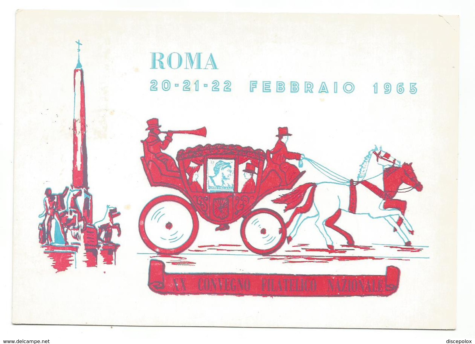 XW 2244 Roma - XX Convegno Filatelico Nazionale 1965 - Mostre, Esposizioni