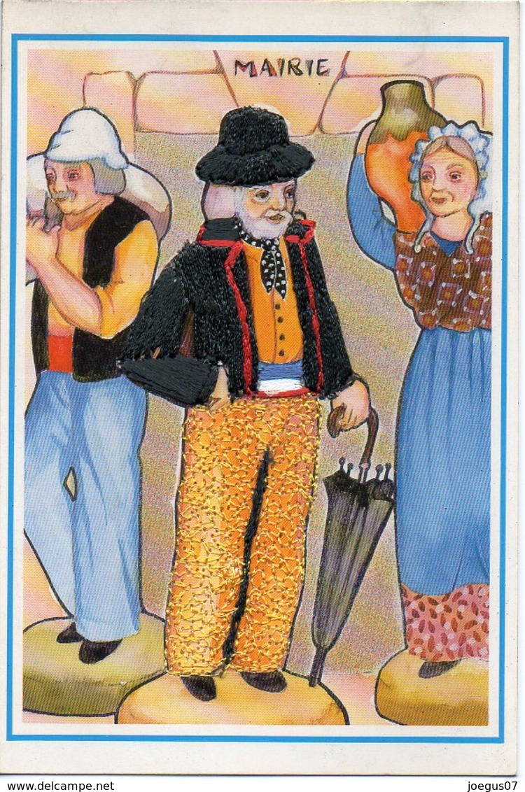 Carte Brodée, Costume Folklorique - Santons De Provence. Le MAIRE - N° 5 - NEP - Embroidered