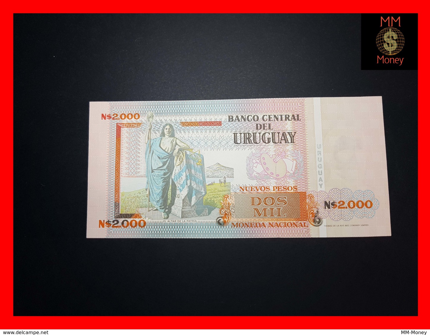 URUGUAY 2.000 2000  Nuevos Pesos 1989  P. 68  UNC - Uruguay